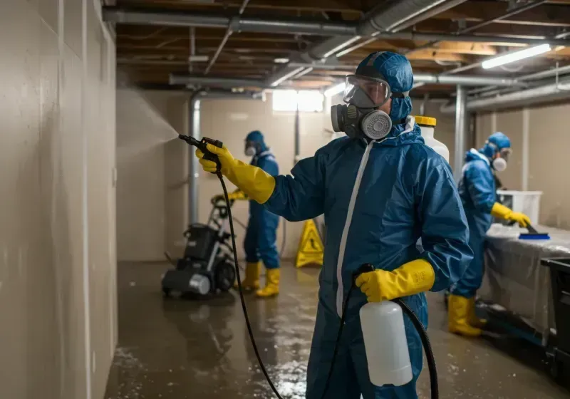 Basement Sanitization and Antimicrobial Treatment process in Menasha, WI